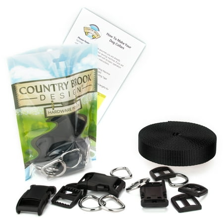 Graphic Kit Red Stock - Country Brook Design® 3/4 Inch Deluxe Dog Collar Kit with Nylon Webbing