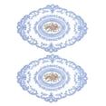 thumbnail image 1 of 2 Paquetes Salvamanteles de Encaje Retro 12X16-In Oval Embroidered Table Place Mats French Crochet Doilies Coasters Cup Mat For Home Wedding, Gray, 1 of 7