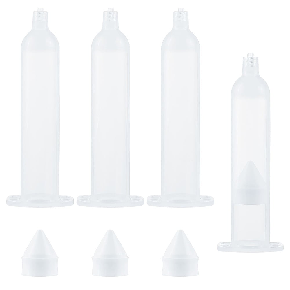 16pcs Plastic Dispensing Syringes with Piston Clear 129x45x30mm Hole: 2mm Piston: 23x28mm Capacity: 30ml(1.02 fl. oz)