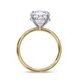thumbnail image 4 of Solitaire Wedding Engagement Ring for Women | Center 8.7mm Cushion Cut Lab Created Moissanite Promise Rings in 14K Solid Yellow Gold Gift for Her, Ring Size 5, 4 of 6