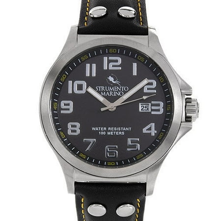 Strumento Marino Harbour SM046LSS/BK Men's Stainless Steel Watch