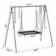 thumbnail image 6 of Olurrisa Collapsible Campfire Grill Stand with Iron Grate, Portable Swing Cooking Rack with Hooks & Carry Bag for Outdoor Camping, Black, 6 of 8