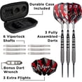 thumbnail image 4 of Juego de dardos Viper Blitz 95 con punta de acero de tungsteno, 24 g, con funda, 4 of 9