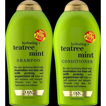 19.5 Apron - OGX Organix Tea Tree Mint Shampoo 19.5 oz + Conditioner 19.5 oz Duo-Set