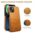 thumbnail image 6 of SaniMore Case for iPhone 15 6.1" 2023, Card Slots [Up to 2] Wear-resistant PU Leather Skin Shockproof PC Backplane Anti-fall Slim Lightweight Shell for iPhone 15, Yellow, 6 of 9