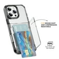 thumbnail image 6 of ELEHOLD for iPhone 16 Pro Max Case,Clear Card Holder Kickstand Credit Card Slot Soft TPU+Hard PC Slim Bumper Anti-Scratch Shockproof Protective Wallet Case for iPhone 16 Pro Max,Black, 6 of 8