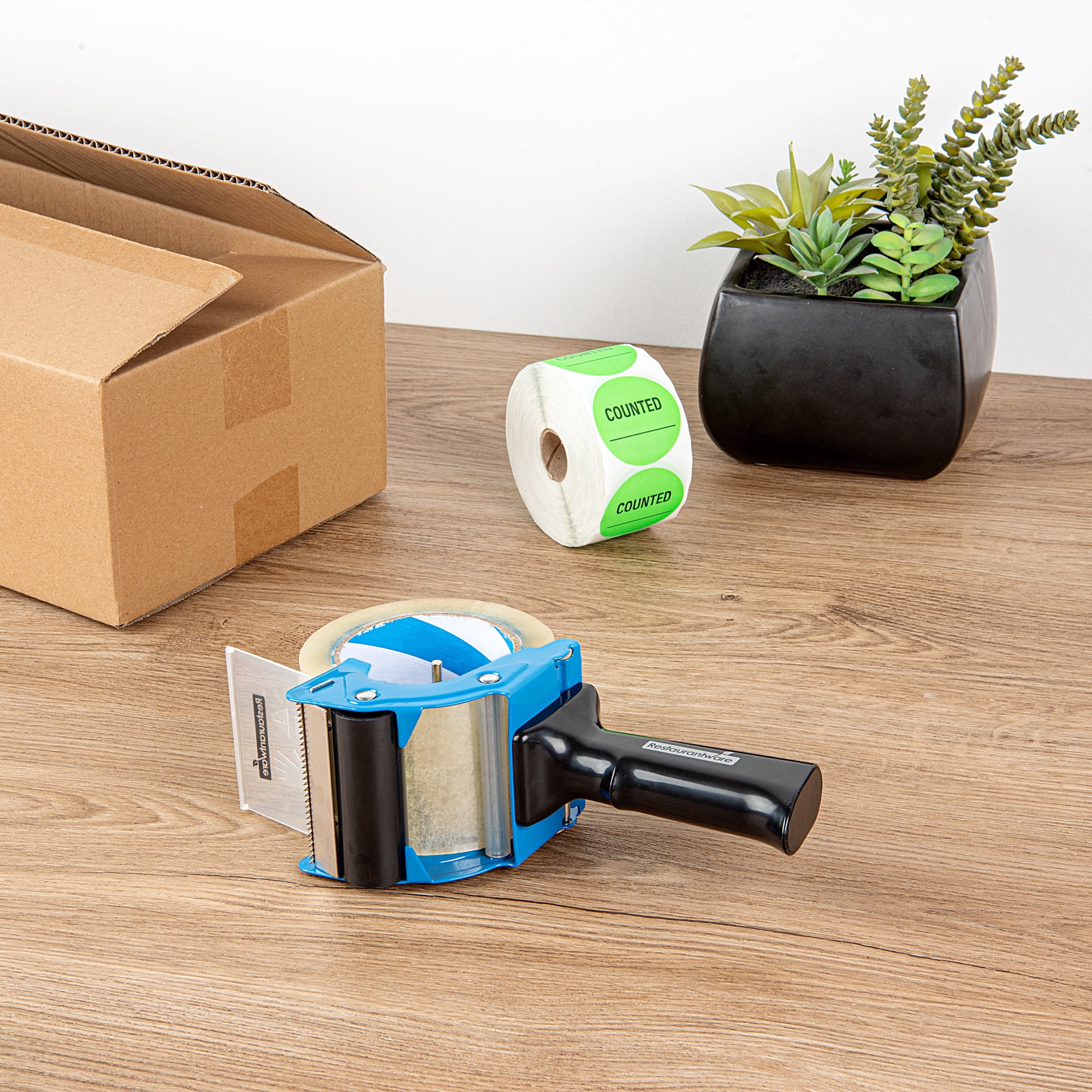 Handy Tek Blue Heavy-Duty Tape Dispenser Gun - 3" - 10 count box