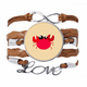 thumbnail image 1 of El encantador Marine Claude. Pulsera de cuero Negro trenzado pulsera de cuerda de amor Unbranded M, 1 of 3