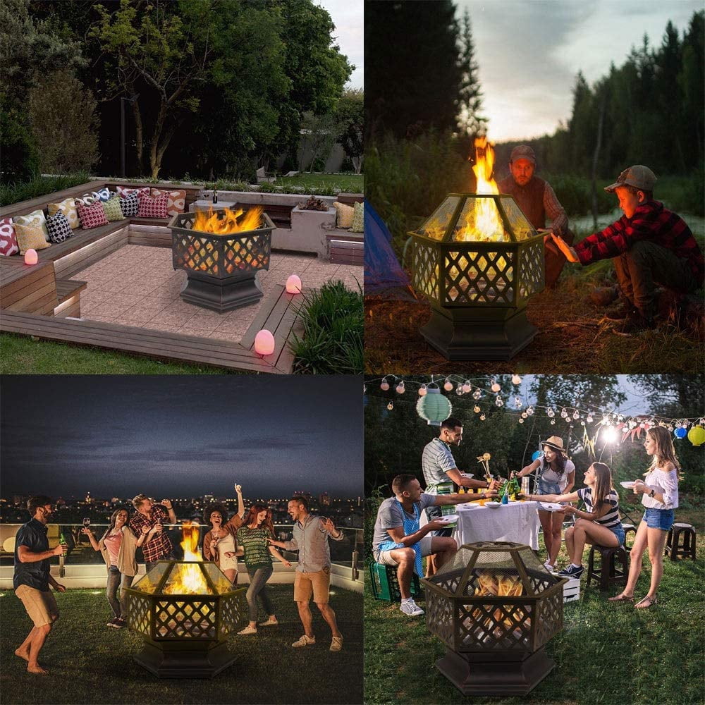 Outdoor Fire Pit for Patio, 24