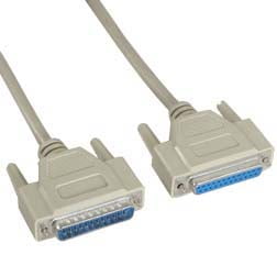 ACCL 10Ft DB25 M/F Serial Cable 25C Straight, 1 Pack