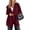 Burgundy, variant on PRETTYGARDEN Women's Long Cardigans Hooded Chunky Sweaters Cozy Knit Jacket, Button up, Loose Fit, Pockets, Fall Coats, Trendy Casual, Going Out, Holiday Outfits, Winter Clothing