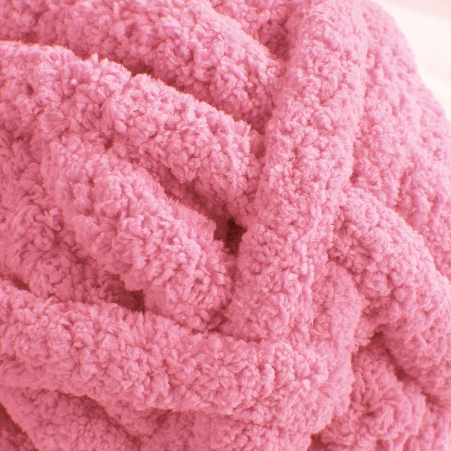8 Pack Chunky Chenille Yarn - Super Soft Bulky Knitting Yarn for Blankets Scarf DIY, 8oz/27yds per Skein, Fluffy Plush Yarn for Crochet & Hand Knitting