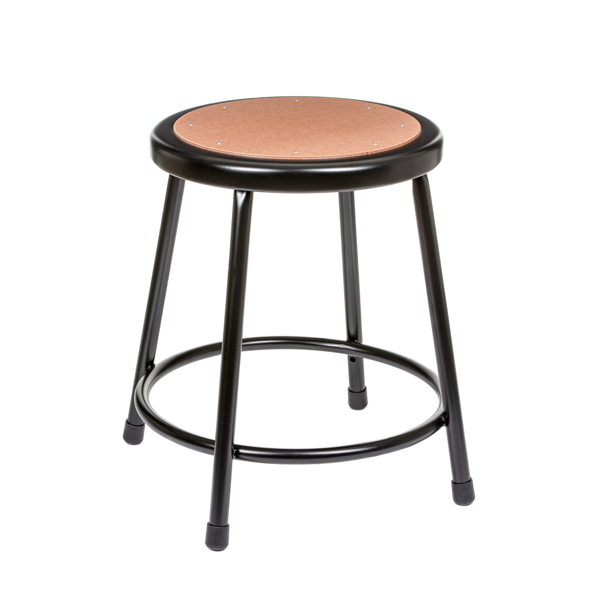 Hampden Furnishings Flynn Collection 18" Masonite/Steel Science Stools, Black, Pack of 2
