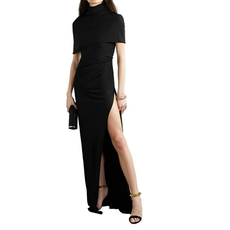 パーティードレス Cape-effect Draped Stretch Jersey Gown Cape-effect Draped Stretch Jersey Gown - Walmart.com