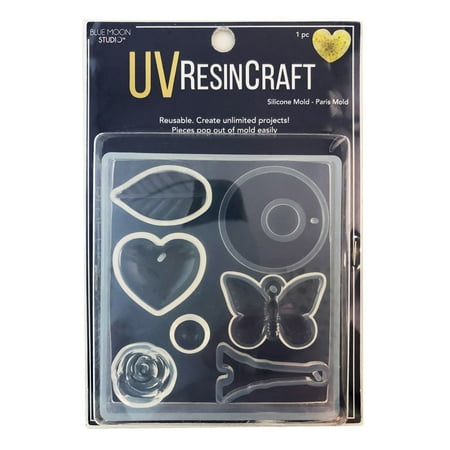 UPC: 0848364054051 | Blue Moon Studio™ UV Resin Craft Paris Shapes Flat Mold
