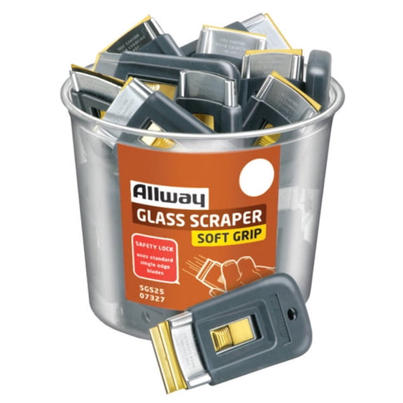 1 pc Allway Soft Grip 1.5 in. W Steel Retractable Glass Scraper (Pack of 25)