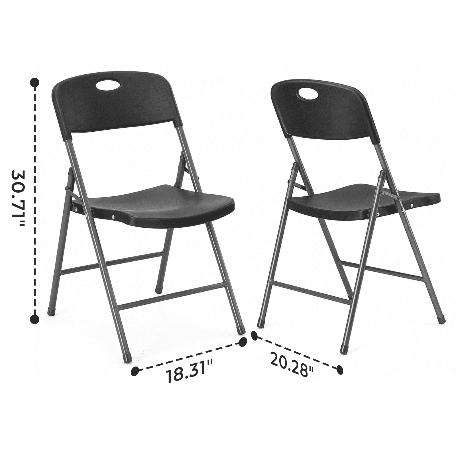 Alvantor Folding Chair, 350-Pound Capacity, Indoor Outdoor Plastic Commercial Stackable Foldable Guest Chairs for Events, Space-Saving