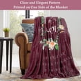thumbnail image 4 of LHSHID Mom Birthday for Mom Blanket from Daughter Son Super Soft Warm and Comfy I Love You Mom Blanket Flower Women Throw Blanket Burgundy 50"x60", 4 of 6