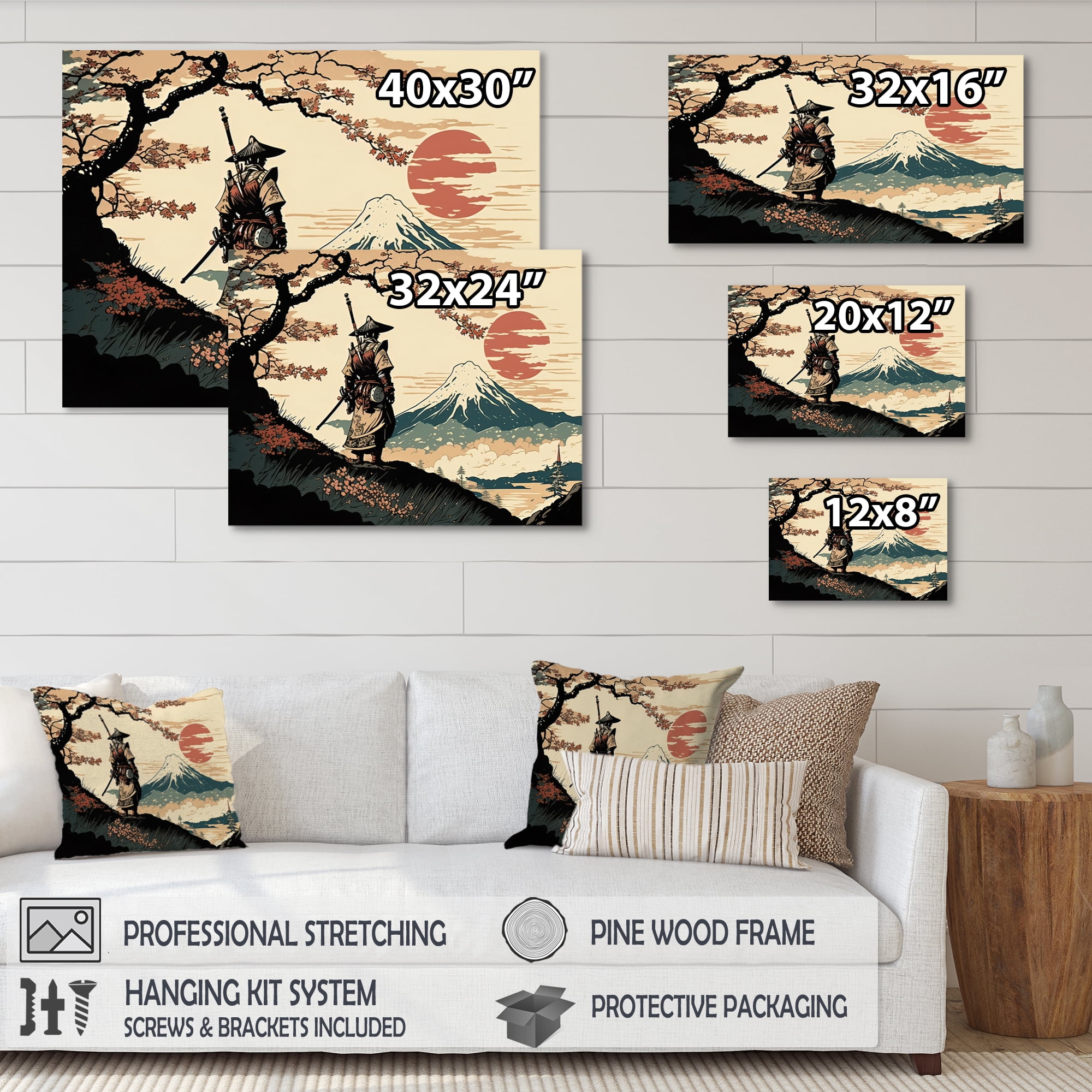 Designart Samurai In Japon II Canvas Wall Art - Walmart.com