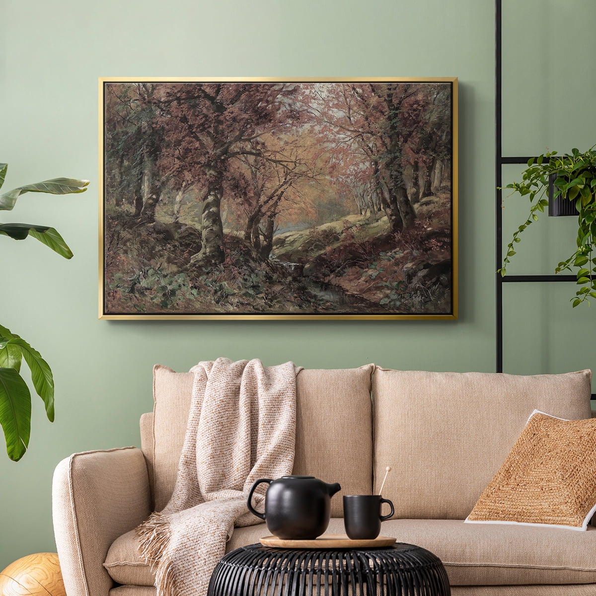 Vintage Landscape-CCCXCI By Wexford Home Framed in Gold Wood Gallery Wrapped Canvas 27 in. x 41 in.