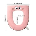 thumbnail image 3 of Thicker Bathroom Toilet Seat Cover Pads Zipper Model Toilet Seat Household Embroidery Sitting Washer Toilet Seat Cover Cute WasherUniversal Toilet Seat Washable D Shapetoilet Seat Cushion (Pink), 3 of 6