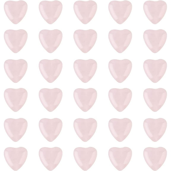 1 Box 32pcs 12mm Natural Rose Quartz Heart Shape Carved Pink Quartz Beads with Hole Gemstone Loose Beads Strands for Necklace Bracelet Earring DIY Jewelry Making