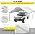 thumbnail image 4 of 10 x 20 Ft Carport Replacement Canopy Cover Garage Top Tent Shelter Tarp with Free 48 Ball Bungee Cords,White(Only Cover, Frame Not Include), 4 of 8