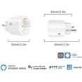 thumbnail image 2 of Smart Outlet, WiFi 16A Smart Plug Compatible with Alexa, Google Home, Remote Control WiFi Outlet via APP and Time Function, 2 of 5