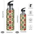 thumbnail image 2 of Yayeee 33oz Insulated Water Bottle Double Wall Stainless Steel with Flip Straw Lid, Christmas Plaid Pattern, 2 of 7