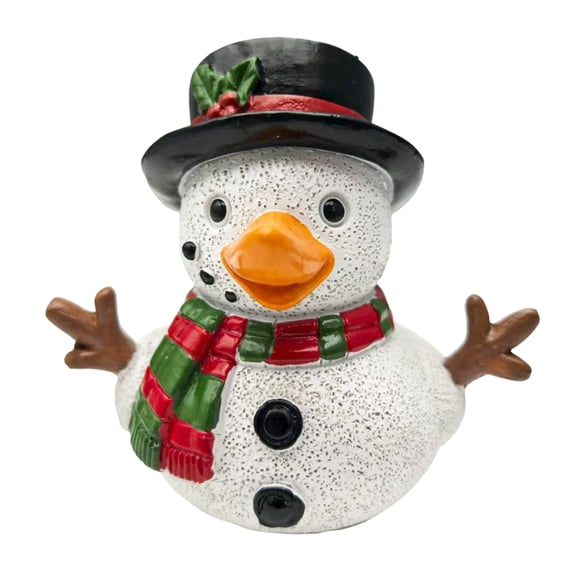 Ruanlalo Christmas Ornament Santa Claus Deer Snowman Duck Shape Resin Figure Holiday Theme Festive Decoration