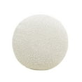 thumbnail image 6 of Fuji 15" Mushroom Footstool Ottoman Ivory White Boucle, 6 of 8