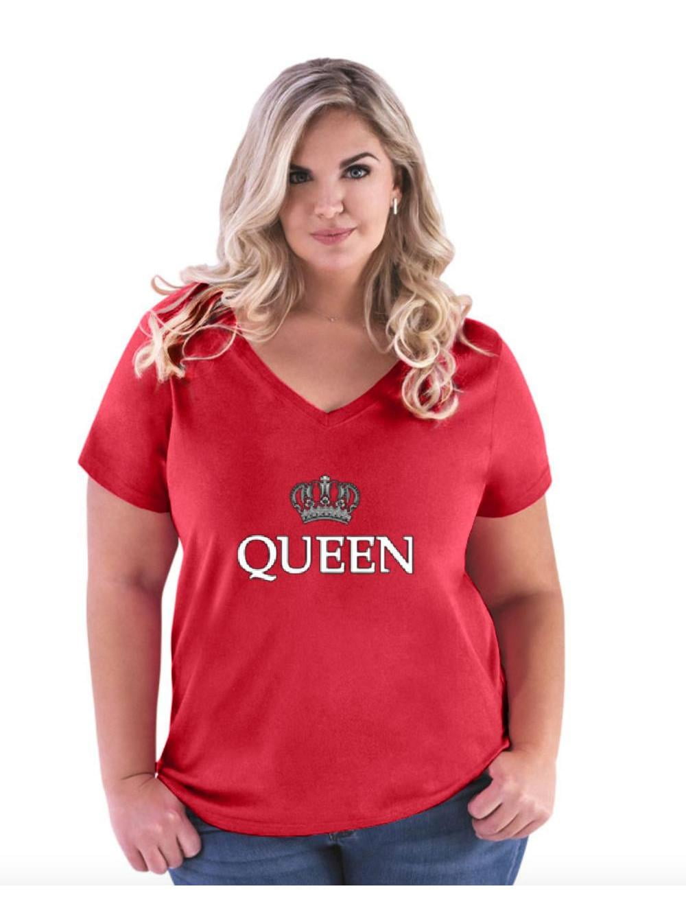 T-Shirt, up to Size 28 - Queen Crown 