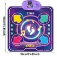 thumbnail image 3 of Hearth & Gear Interactive Dance Mat For Kids Educational Musical Activity Playmat With Light Up Games And Learning Modes Kids Rain Stick Craft Animal Catch Pole 4ft Multiplication Tables for Kids, 3 of 6