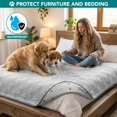 thumbnail image 2 of Tapis Rafraîchissant Imperméable pour Chien, Couverture Rafraîchissante Premium pour Animal de Compagnie pour Lit et Cage, Tapis Rafraîchissant Antidérapant d'Intérieur pour Chien pour Dormir, Grand Tapis de Canapé Q-MAX pour Chat, Gris Pâle, 60x80, 2 of 11