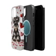 thumbnail image 2 of DistinctInk Tough Case for Apple iPhone 13 MINI (5.4" Screen), Compatible with MagSafe Charging - Valentine's Day Standard Schnauzer Puppy, 2 of 6