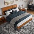 thumbnail image 4 of Charlotte King Solid Wood Low Profile Platform Bed in Light Toffee, 4 of 14