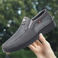 thumbnail image 5 of Men Walking Shoes Breathable Hollow Mesh Casual Shoes Lightweight Non Slip Slip On Thick Rubber Sole Loafers Three Classic Solid Color Daily Outdoor Sneakers, 5 of 8