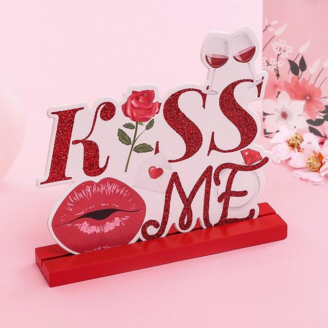 Adornos de Madera Xihbxyly para Decoración de Mesas Desmontables San Valentín
