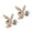 Pink, variant on Playboy 316L 20G Surgical Steel Rose Gold Cz Stone With Black Eye Bunny Earring Studs