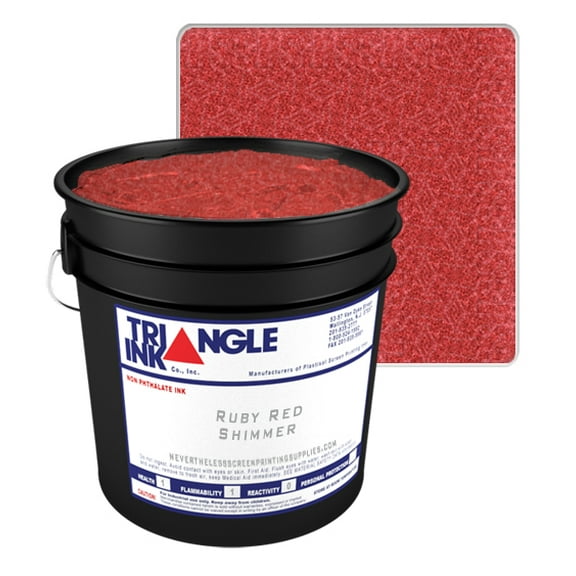 8oz Ruby Red Shimmer Ink - Half Pint Glitter Screen Printing Ink - Nevertheless Plasitsol Ink - Metallic Screen Print Ink