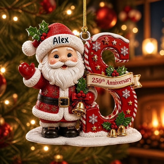 Christmas Ornament Personalized Santa Letter Acrylic Tree Hanging for Anniversary Gift