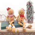 thumbnail image 2 of Adorno navideño de peluche de pata larga, muñeco de jengibre, adorno colgante para árbol de Navidad, juguete para fiesta, regalo de Año Nuevo, Navidad 2024, 2 of 5
