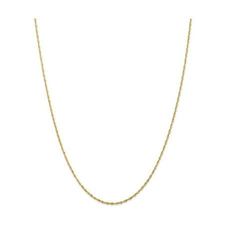 Finejewelers 14 Inch 14k Yellow Gold 1.5mm bright-cut Extra-light Rope Chain Necklace