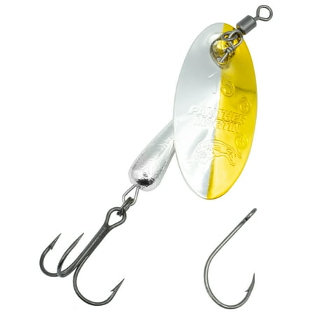 Panther Martin PMCS_9S_SG Custom Salmon & Steelhead Salmon Steelhead Fishing Lure – Gold & Silver Blade with Silver Body – 9S (1/4 oz.)