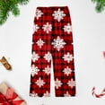 thumbnail image 2 of Christmas Pajama Pants Women Elastic High Waisted Funny Xmas Graphic Sleepwear Trousers Stretch Comfy Straight Wide Leg Clothes, 2 of 7