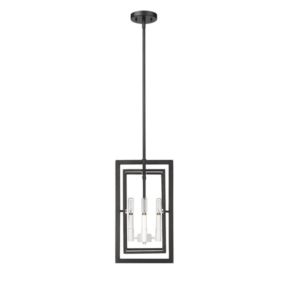 Milbank 4 - Light Black Transitional Incandescent Steel Pendant Light