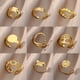 thumbnail image 2 of Anillos de apertura hueca irregular para mujer, anillo geométrico de acero inoxidable de color dorado, joyería sencilla de moda para fiesta y Navidad, regalo, 2 of 5