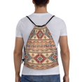 thumbnail image 2 of Kdxio Traditional Tribal Aztec Print Drawstring Backpack Bag,Waterproof Draw String Back Sack, Gym Drawstring Bags Swim Bag For Unisex, 2 of 9