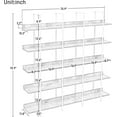 thumbnail image 2 of AngLink 5 Tier Bookcase Home Office Open Bookshelf, Vintage Industrial Style Shelf with Metal Frame, MDF Board (5 Tier,White+Oak), 2 of 17