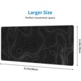 thumbnail image 3 of Topographic Contour Extended Big Mouse Pad Large,XL Gaming Mouse Pad Desk Pad,31.5x11.8inch Long Computer Keyboard Mouse Mat Mousepad with 3mm Non-Slip Base and Stitched Edge for Home Office Work, 3 of 6